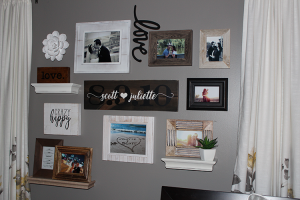 gallery wall master bedroom