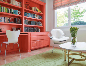 living coral bookshelf