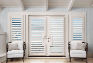 french door glass door window treatments Hunter Douglas Olathe 66062
