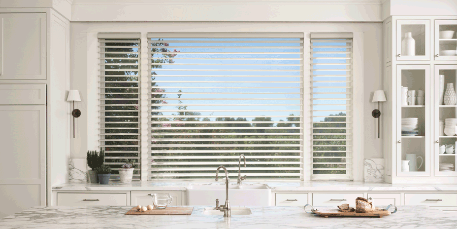 silhouette window shades let you see landscape for farmhouse style Kansas City