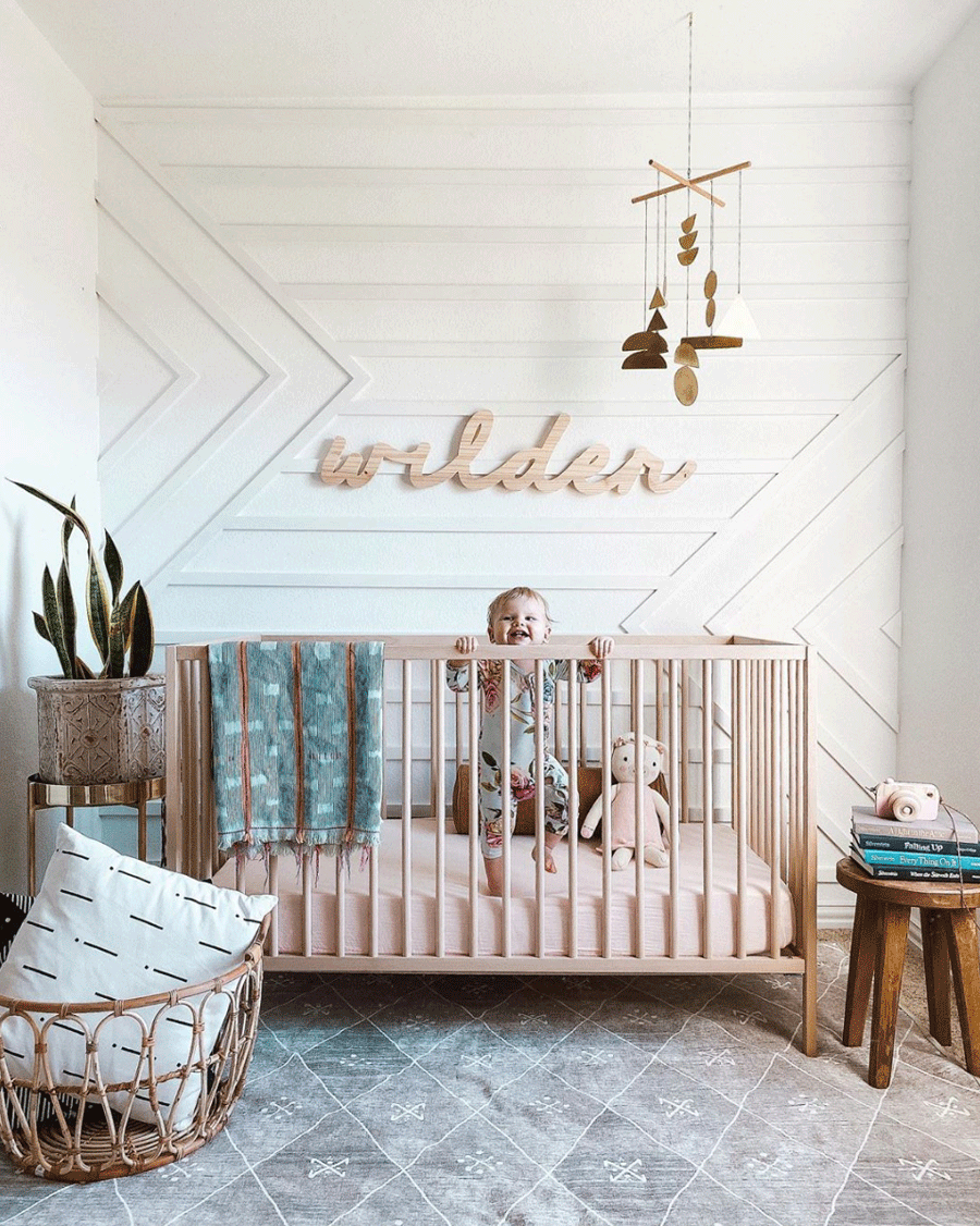 Make your nursery, or any room, unique with a board and batten wall.