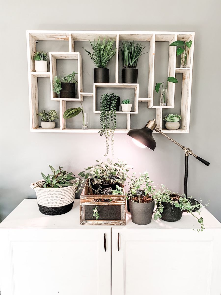 Juliette from @the_shady_gal on Instagram portrays how to use plants as nature-inspired decor.