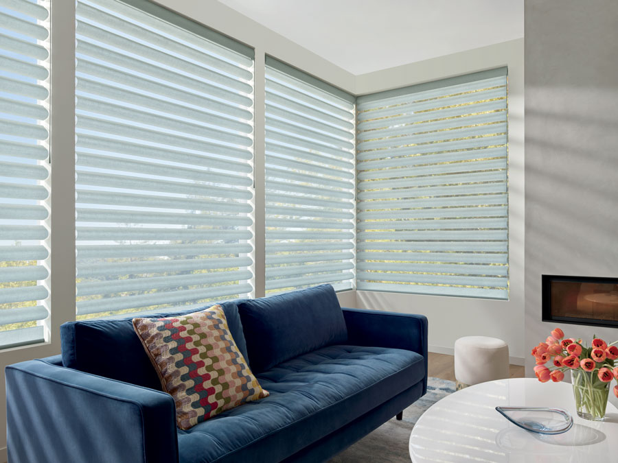 corner windows with pirouette shades