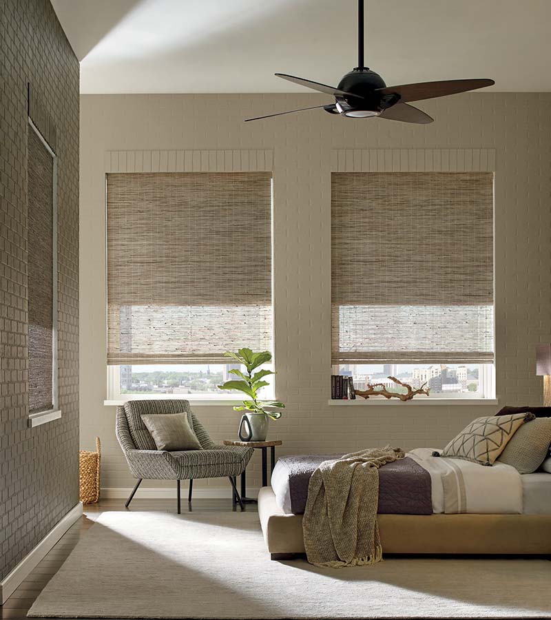 energy saving dual shades for woven wood shades in Kansas City MO