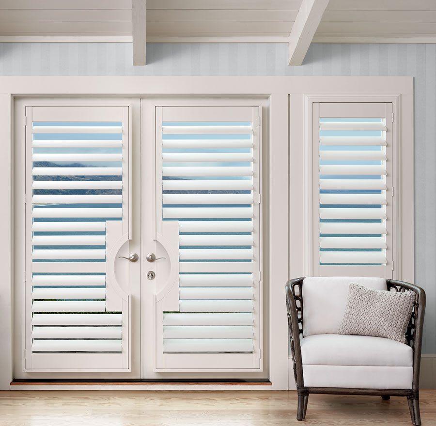 french door shutters with handle cut-outs in Overland Park KS