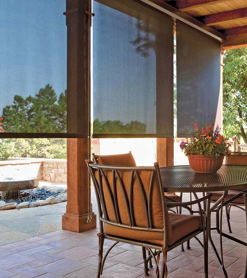 exterior patio screen shades in Overland Park KS