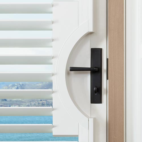 door handle cutouts for custom shutters on doors