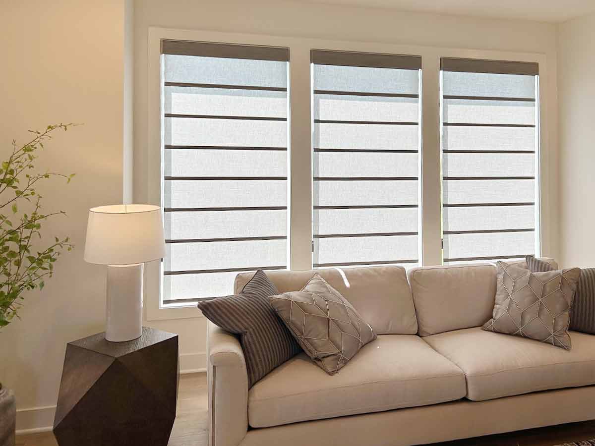 architectural shades by hunter douglas in kansas city living room