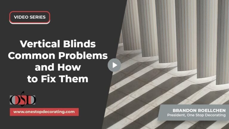 how to fix vertical blinds