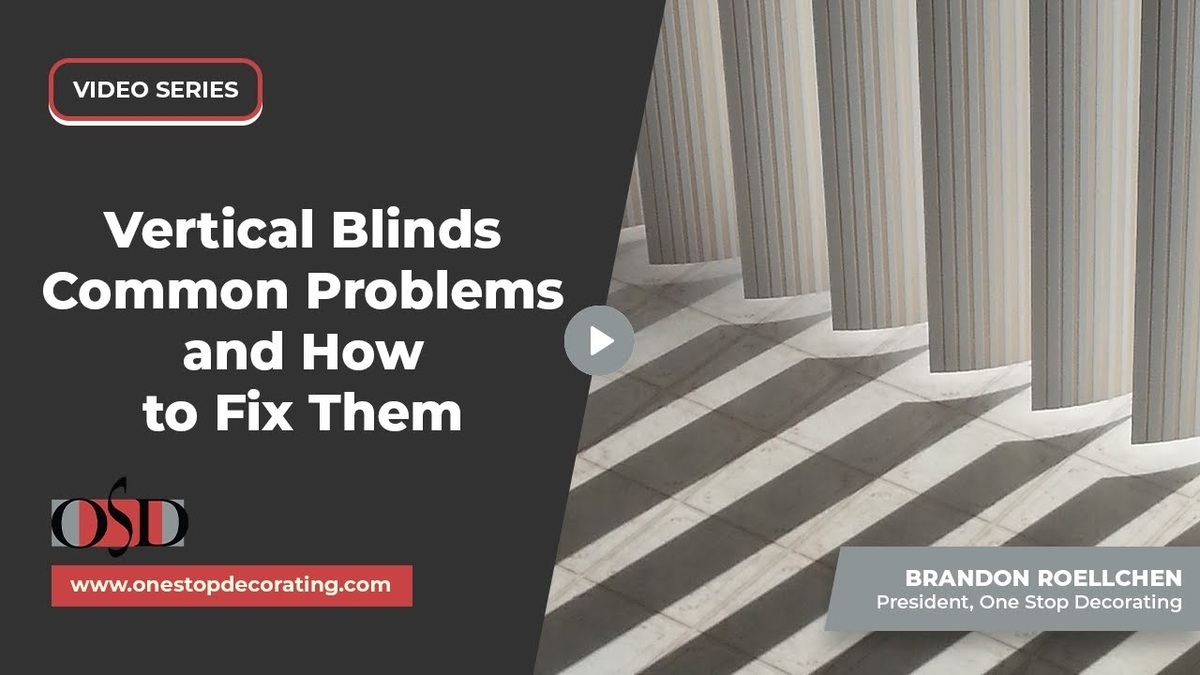 how to fix vertical blinds