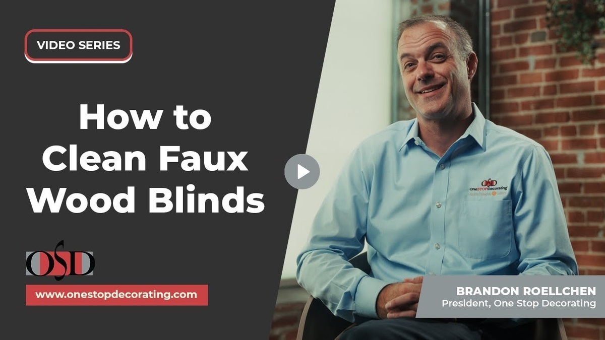 how to clean faux wood blinds