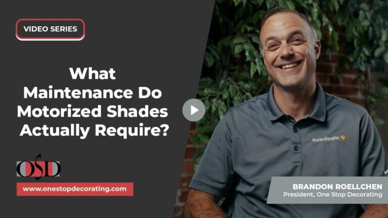 motorized shades maintenance