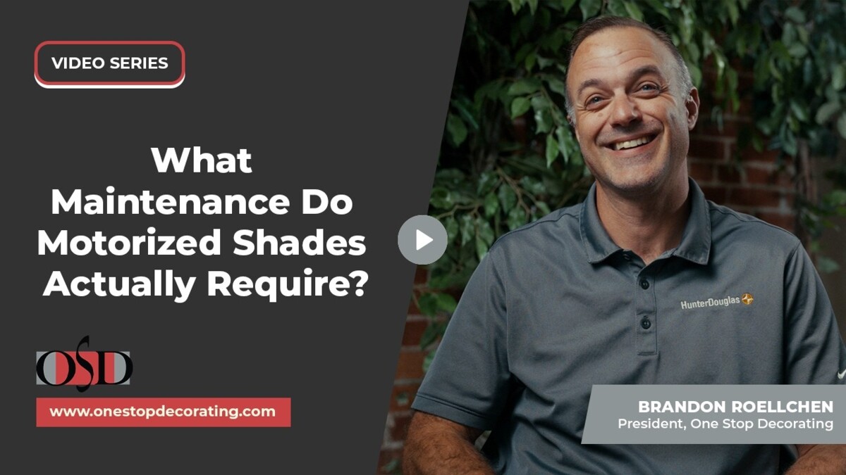 motorized shades maintenance